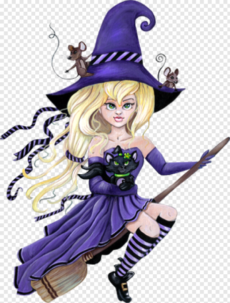 Ведьмочки на прозрачном фоне