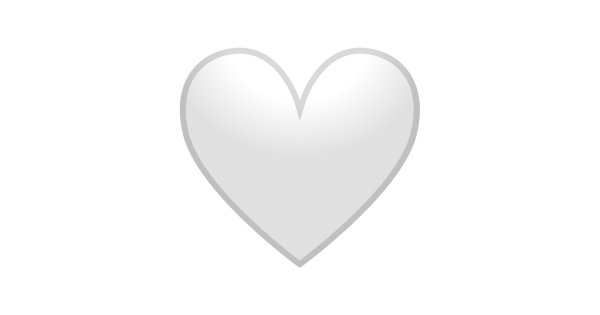 Белое сердце смайлик