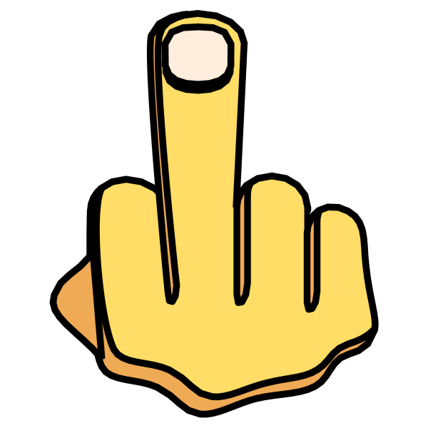 Стикер средний палец