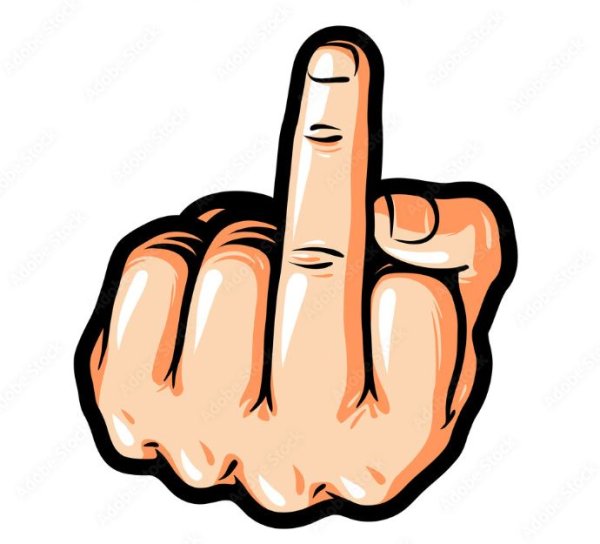 Смайл средний палец