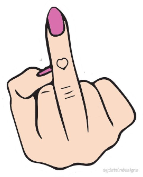 Средний палец вверх