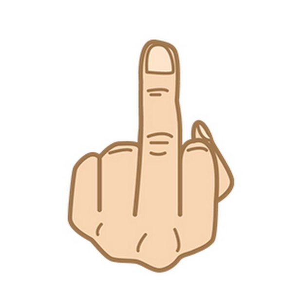 Смайл средний палец