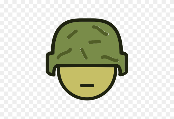 Смайлик в каске армейской