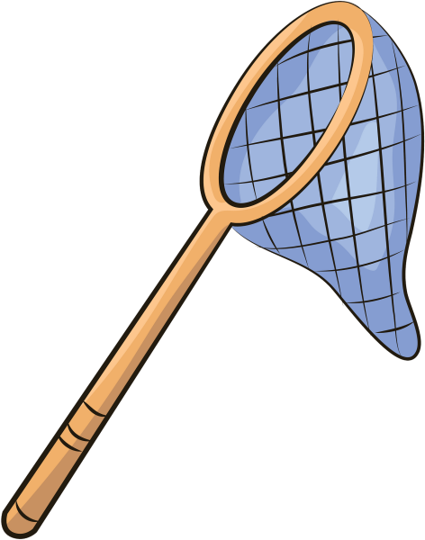 Сачок на белом фоне