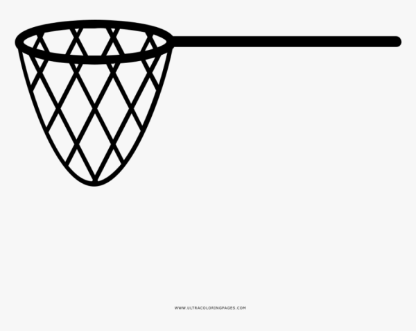 Сачок для рыбалки на прозрачном фоне