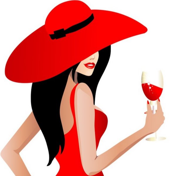 Силуэт девушки в шляпке