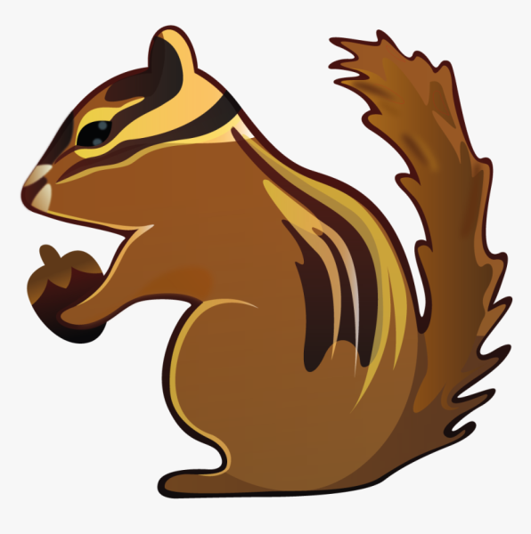 Бурундук на прозрачном фоне