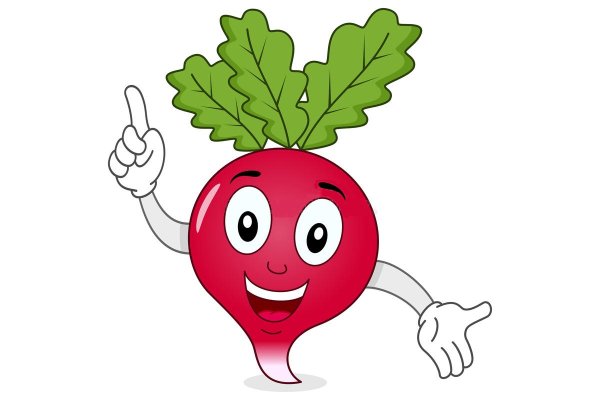 Мультяшные овощи редиска