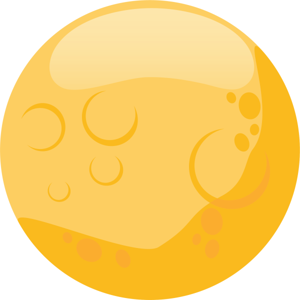 Круглая желтая Луна