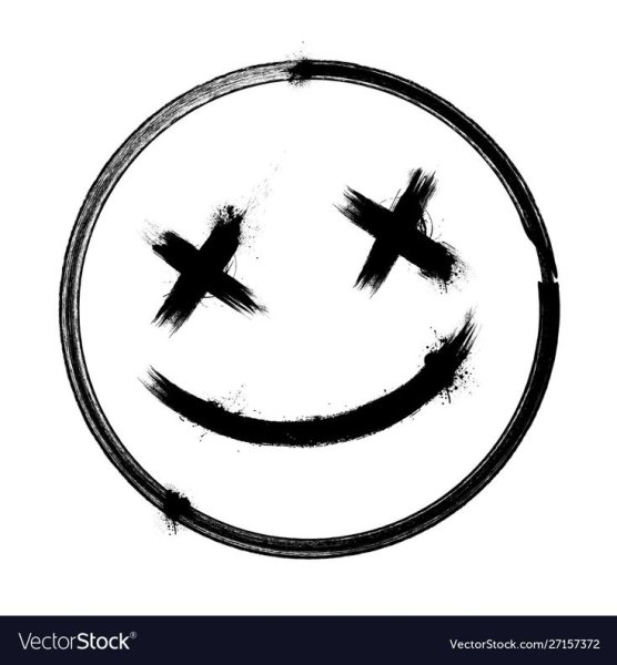 Смайлик с кретиками наиглазах