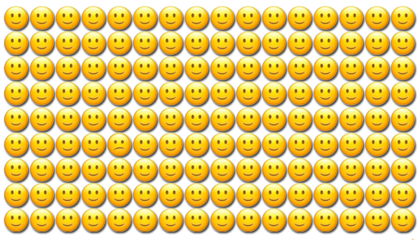 Смайлики много