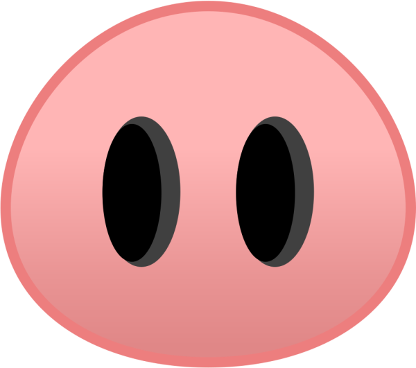 Смайлик корова розовая