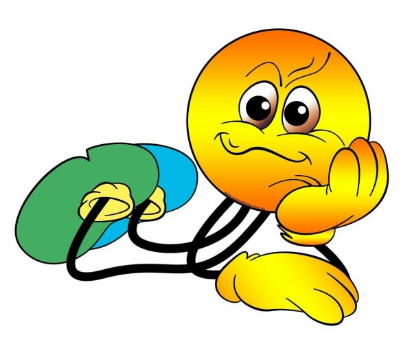 Смайлик дурачится