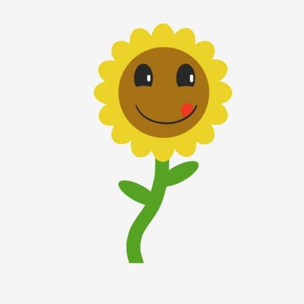 Подсолнух с рожицей