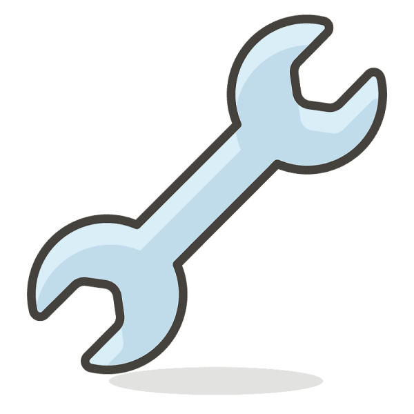 Гаечный ключ мультяшный