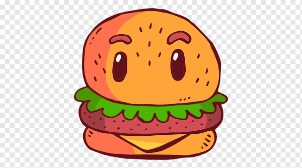 Срисовка бургера с глазами