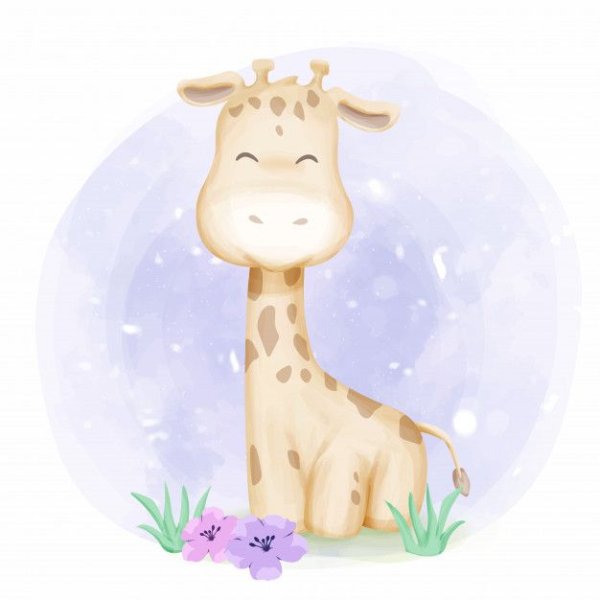 Жираф мультяшный