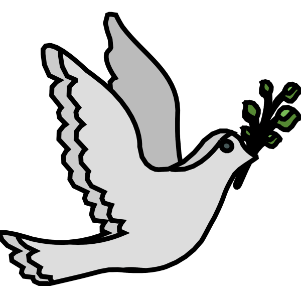 Голубь мира трафарет