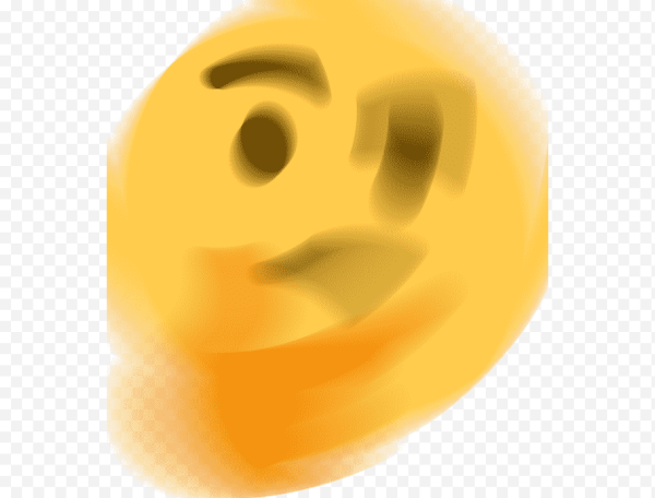 Задумчивый смайлик искаженный