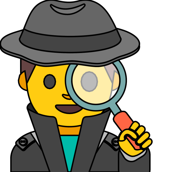 Эмодзи человек с лупой