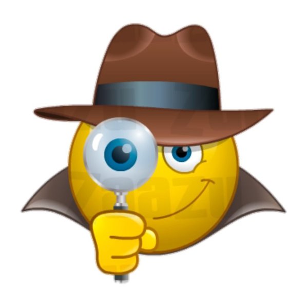 Смайлик с лупой