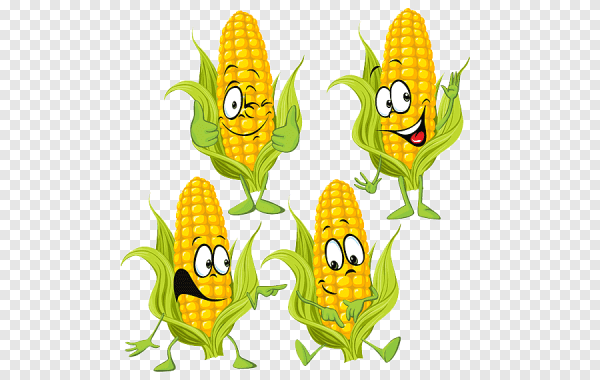 Веселые овощи кукуруза