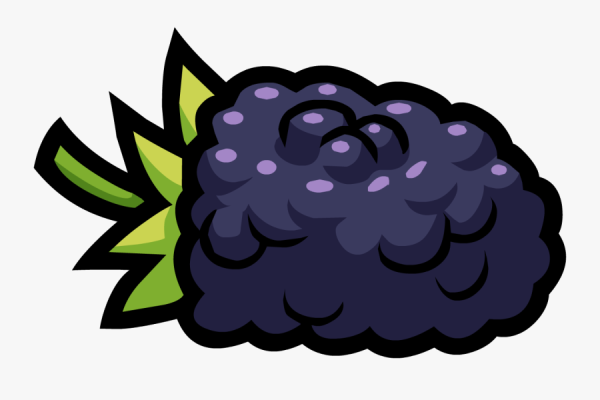 Ежевика детская мультяшный без фона