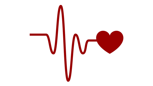 Кардиограмма на белом фоне