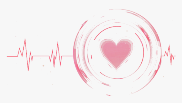 Сердцебиение с сердцем вектор