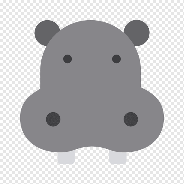 Рожица бегемота сбоку