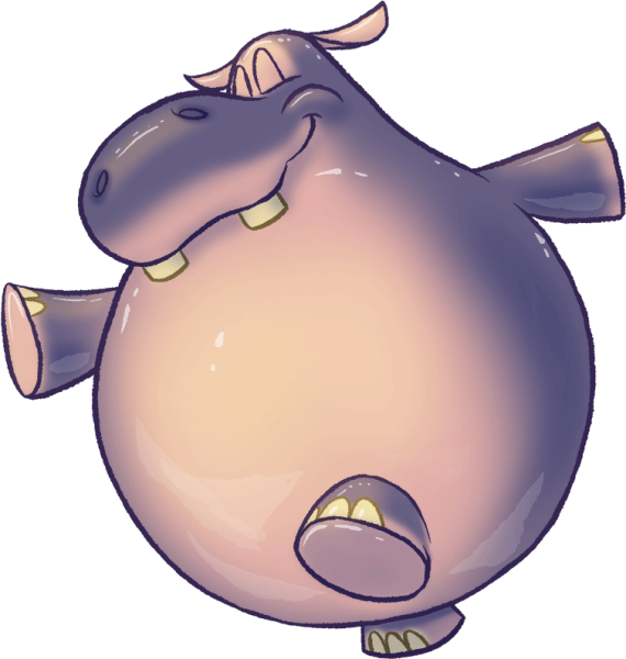 Танцующий Бегемотик мультяшное