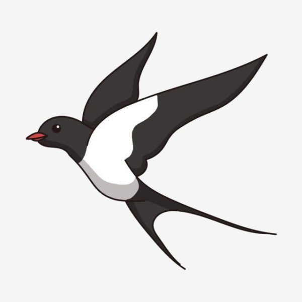 Ласточки для вырезания цветные