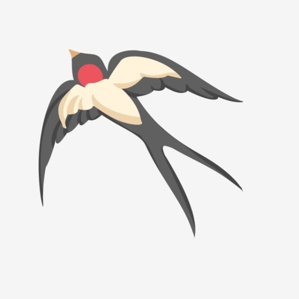 Ласточка из Дюймовочки вектор