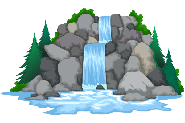 Мультяшное водопад