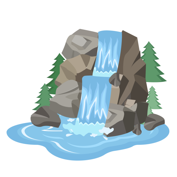 Водопад вектор