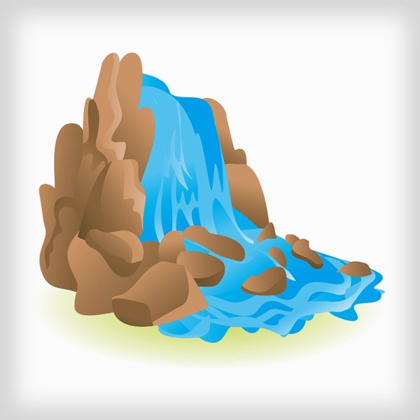 Водопад вектор