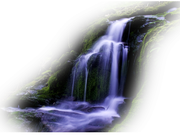 Водопад на прозрачном фоне