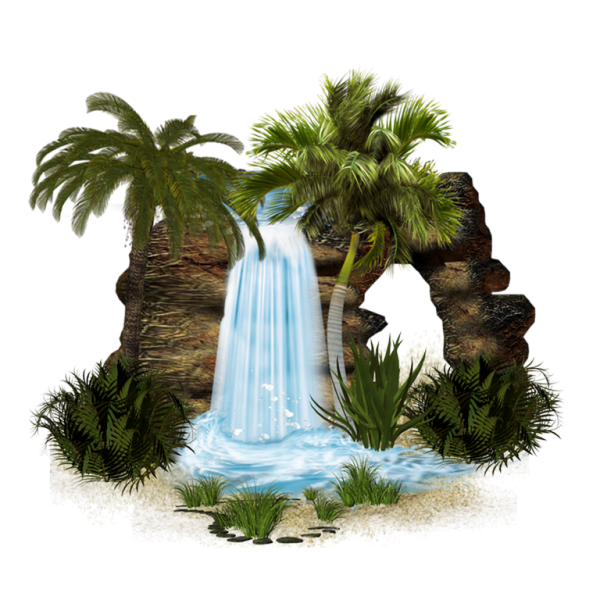 Фонтан на прозрачном фоне