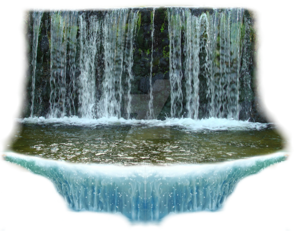 Водопад на прозрачном фоне для фотошопа