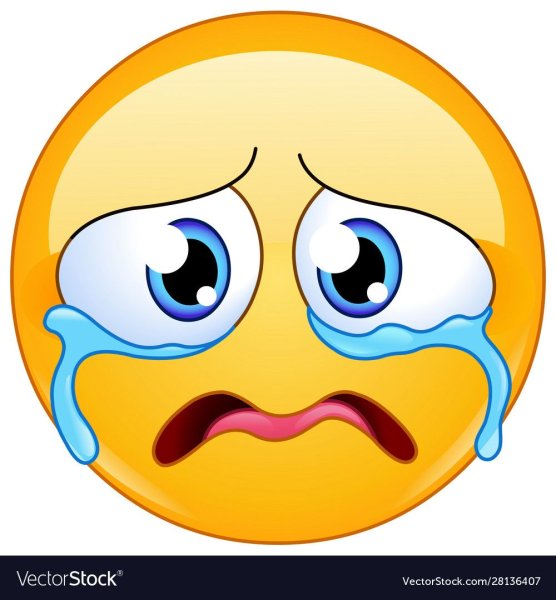 Эмодзи смайлик плачет