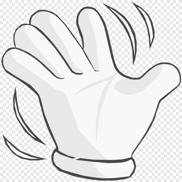 Машет рукой