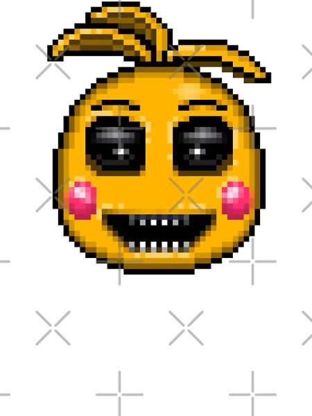Пиксельная голова Голден Фредди