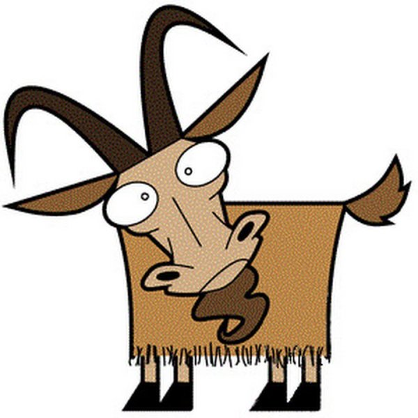 Нарисовать смешного козла