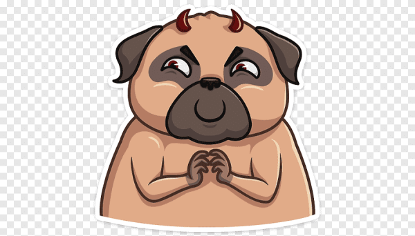 Стикеры Мопс Бун