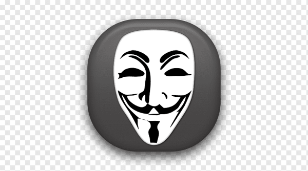 Анонимус на белом фоне