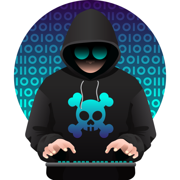 Хакер без заднего фона