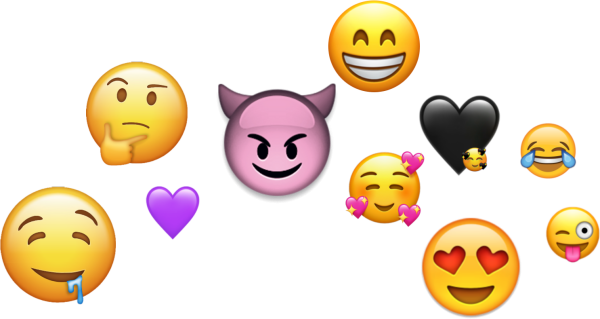 Много ЭМОДЖИ на прозрачном фоне