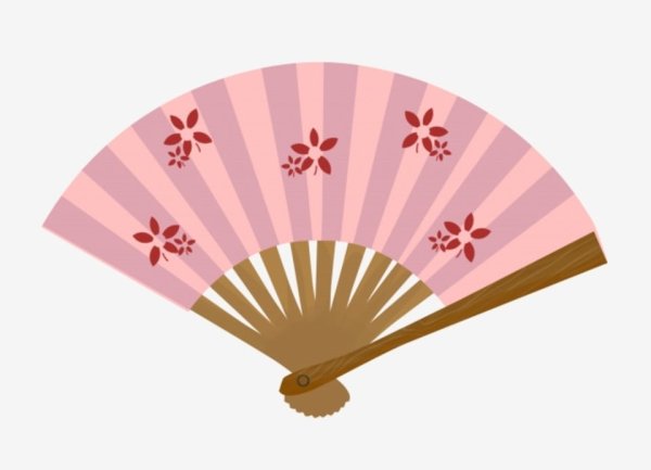 Японский веер розовый