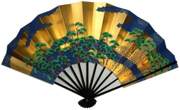 Японский веер на прозрачном фоне