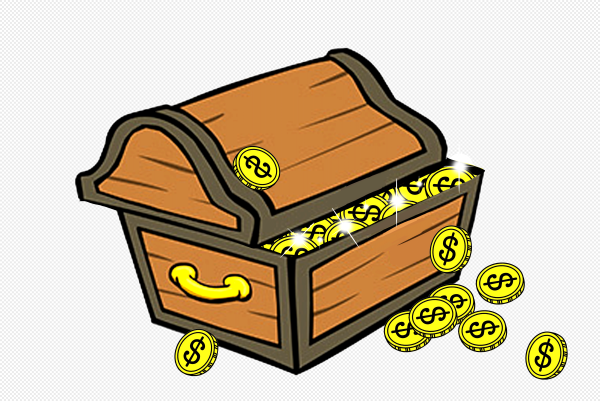 Сундук с золотом рисунок для карты